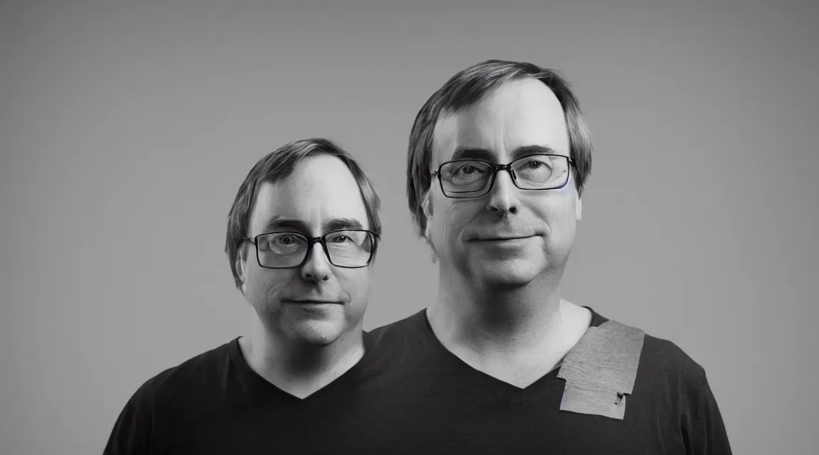 Image similar to portrait of Linus Torvalds, photo product