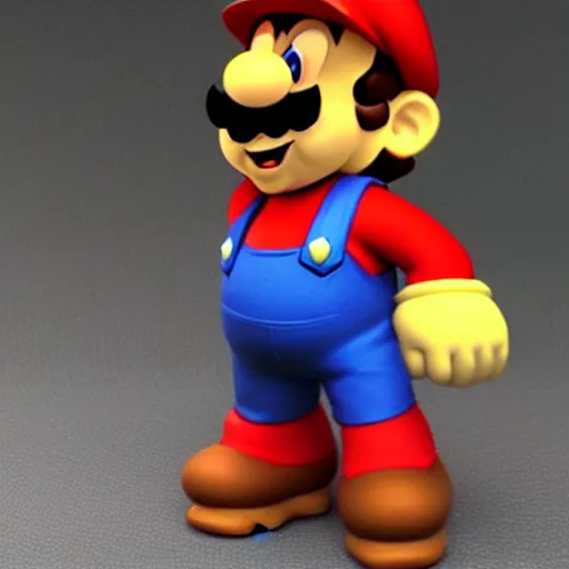 Prompt: super mario as a warhammer tabletop figurine