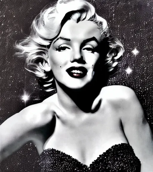 Image similar to Marilyn Monroe in the year 2175