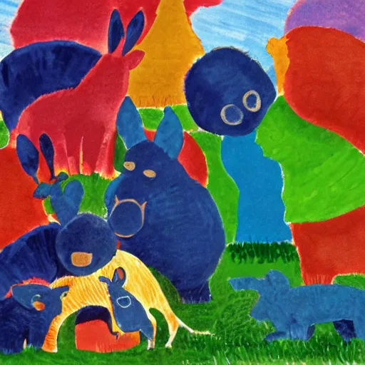 Prompt: eric carle scene in boston