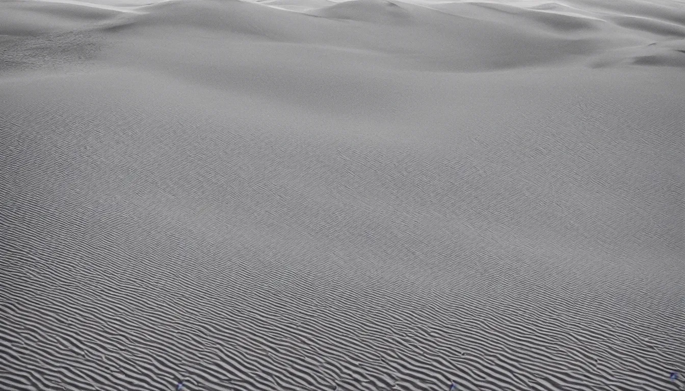 Prompt: barren desert with large sand dunes