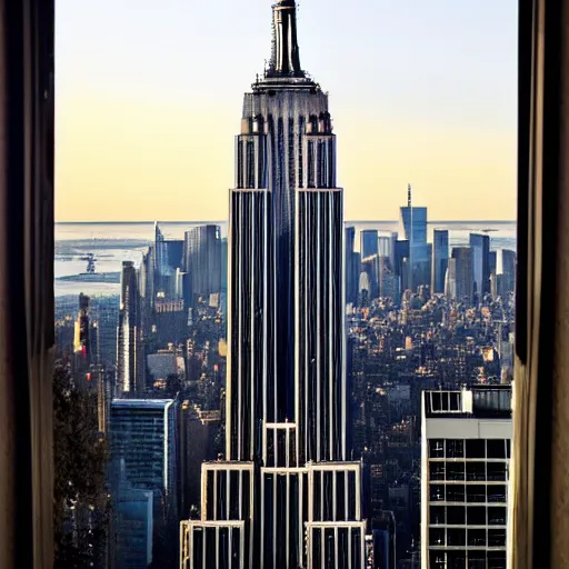 Image similar to the empire state building, built with renaissance era architecture