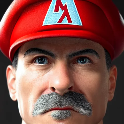 Image similar to stunning award winning hyperrealistic hdr 8 k highly detailed portrait photo of mario as a real human