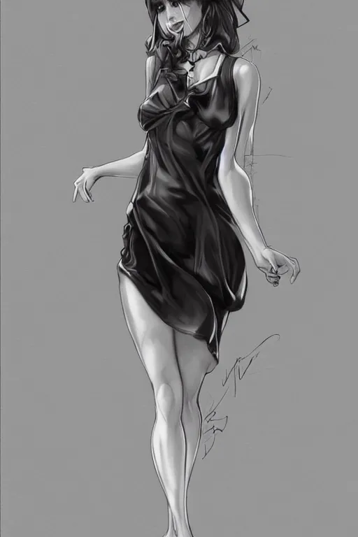 Prompt: Short Dress portrait by Artgerm and WLOP