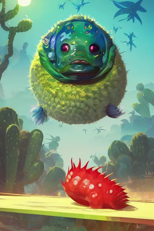 Image similar to 3 d render creature animal sushi cristal very big eye roots cactus elemental flush of force nature micro world fluo fishscale, comics gta 5 cover, official fanart behance hd artstation by jesper ejsing, by rhads, makoto shinkai and lois van baarle, ilya kuvshinov, ossdraws