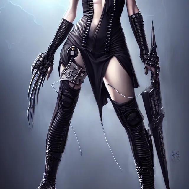 Image similar to cyberpunk nun warrior, full length, highly detailed, 4 k, hdr, smooth, sharp focus, high resolution, award - winning photo, artgerm, photorealistic