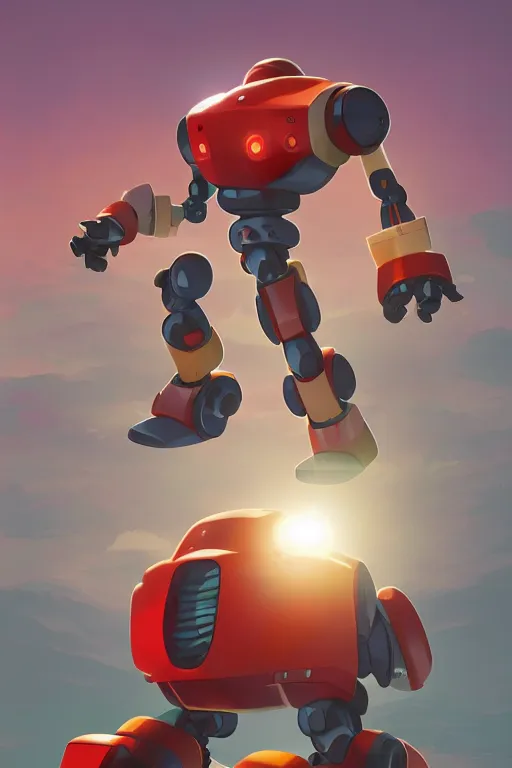 Image similar to metabots medabots medarotto medarot robot minimalist comics, behance hd by jesper ejsing, by rhads, makoto shinkai and lois van baarle, ilya kuvshinov, rossdraws global illumination ray tracing hdr radiating a glowing aura