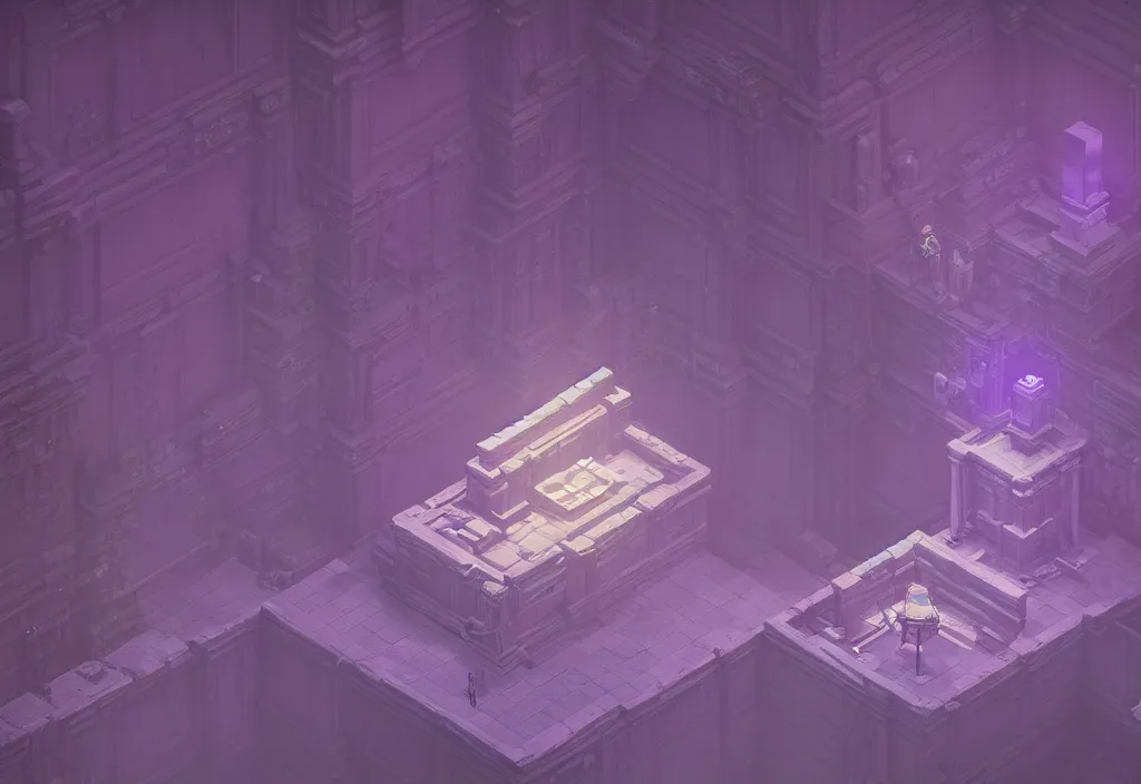 Prompt: interior throne room isometric magicavoxel bloodborne no mans sky, vaporwave, cinematic lighting, 4 k