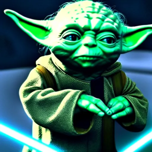 Image similar to yoda wearing a star trek uniform, photorealistic , 8k