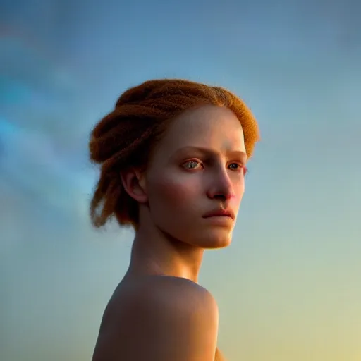 Image similar to photographic portrait of a stunningly beautiful renaissance tribal female in soft dreamy light at sunset, contemporary fashion shoot, by edward robert hughes, annie leibovitz and steve mccurry, david lazar, jimmy nelsson, breathtaking, 8 k resolution, extremely detailed, beautiful, establishing shot, artistic, hyperrealistic, beautiful face, octane render