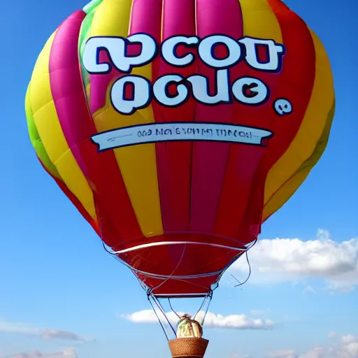 Image similar to cup noodle hot air balloon