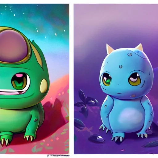 Image similar to lofi BioPunk Pokemon Bulbasaur portrait Pixar style by Tristan Eaton_Stanley Artgerm and Tom Bagshaw