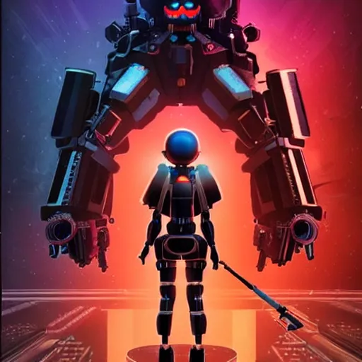 Prompt: love death and robots, anime key visual