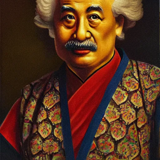 Prompt: confucian einstein portrait