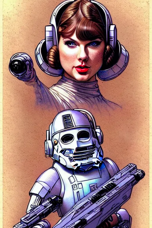 Image similar to design only! ( ( ( ( ( 2 0 5 0 s retro future taylor swift as princess leia in star wars designs borders lines decorations space machine isometric muted colors. ) ) ) ) ) by jean - baptiste monge!!!!!!!!!!!!!!!!!!!!!!!!!!!!!!