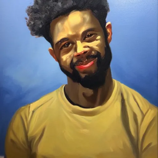 Prompt: oil painting of TriHard