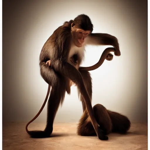 Image similar to xqc boxing a monkey at Maddison square garden, Highly detailed photography, studio lighting, pro photography