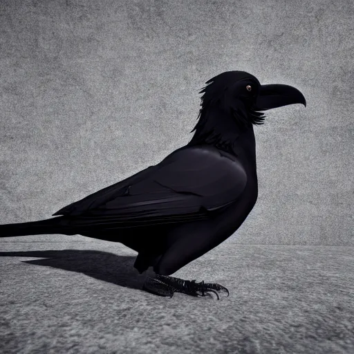 Prompt: a raven made of smoke, photorealistic, 8 k, highly detailed, ultra realistic, path traced