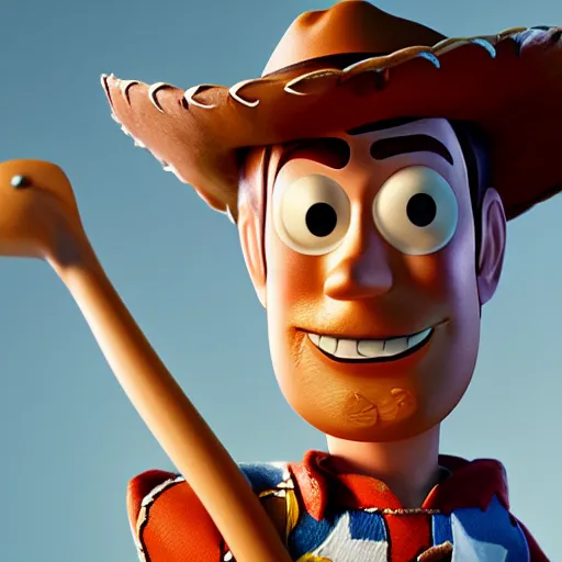 Image similar to asmongold as woody from toy story, 4k, high detail, high-resolution photograph, professional photography, ultra-detail, hyper-realistic