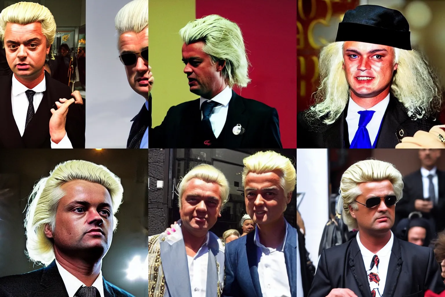 Prompt: Geert Wilders dressed as a pimp