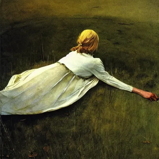 Image similar to a painting by andrew wyeth