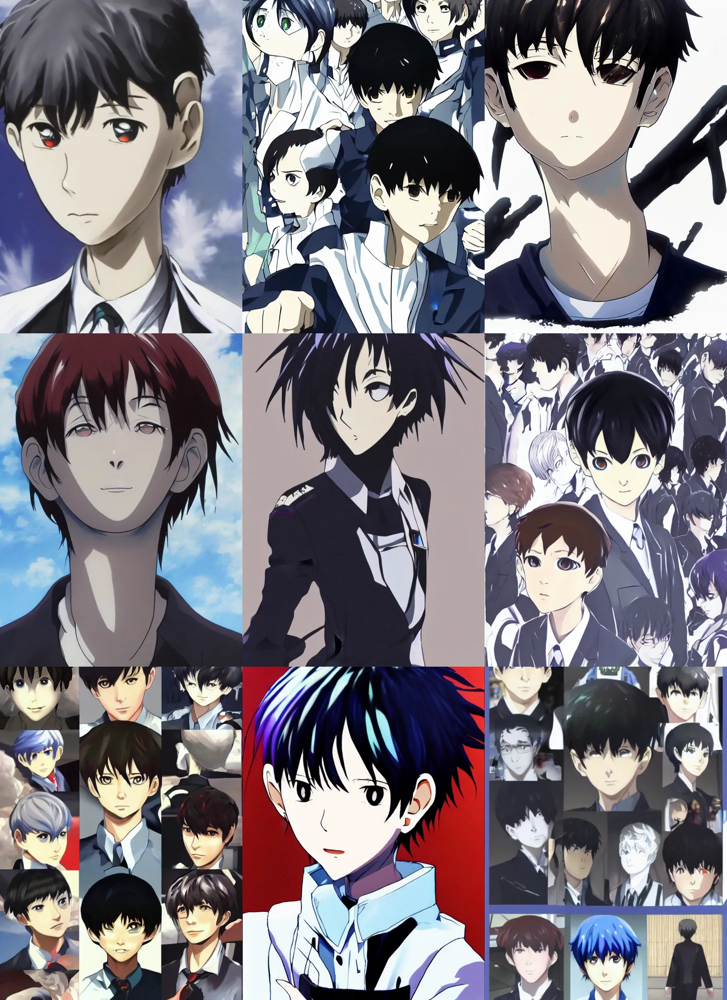 Prompt: shinji ikari, persona art style, atlus games, semi - realistic anime