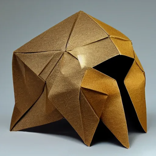 Image similar to origami helmet