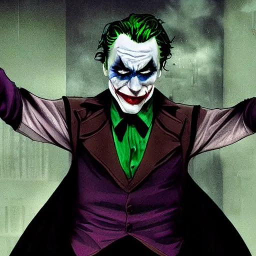 Image similar to The Joker as Batman