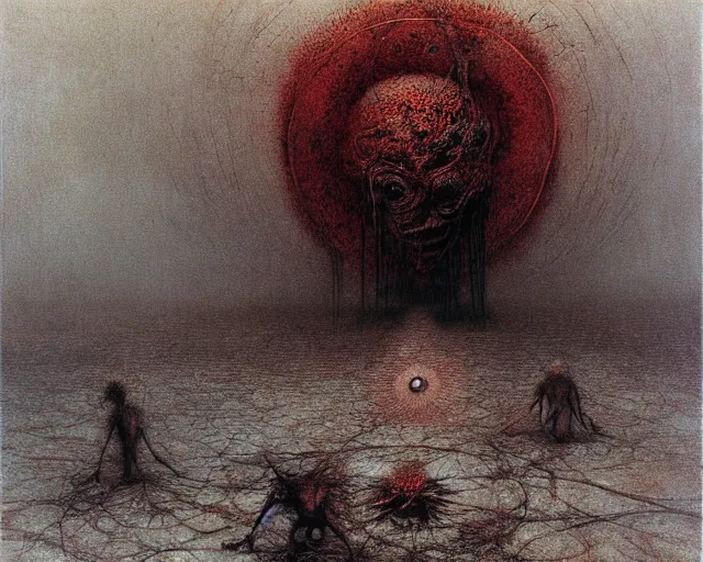 Prompt: by francis bacon, beksinski, mystical redscale photography evocative. azathoth the crawling chaos