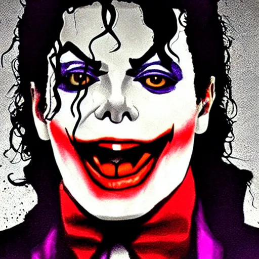 Prompt: Michael Jackson as The Joker 8k hdr