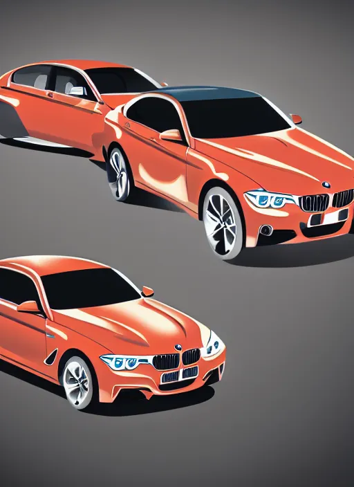 Prompt: abstract advertising illustration for bmw