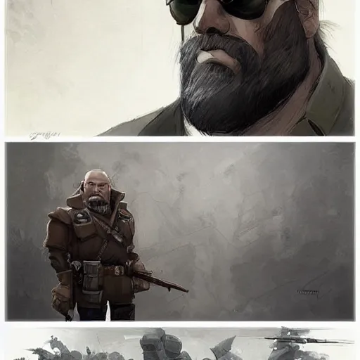 Image similar to portrait of aleksandr gelyevich dugin inteam fortress 2 style, epic, tragic, military art, fantasy, dieselpunk, hd shot, digital portrait, beautiful, artstation, comic style, by artgerm, guy denning, jakub rozalski, magali villeneuve and charlie bowater