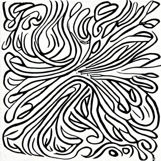 Image similar to stickman and flames drawn stylized on squared paper with pen. each line is drawn several times.