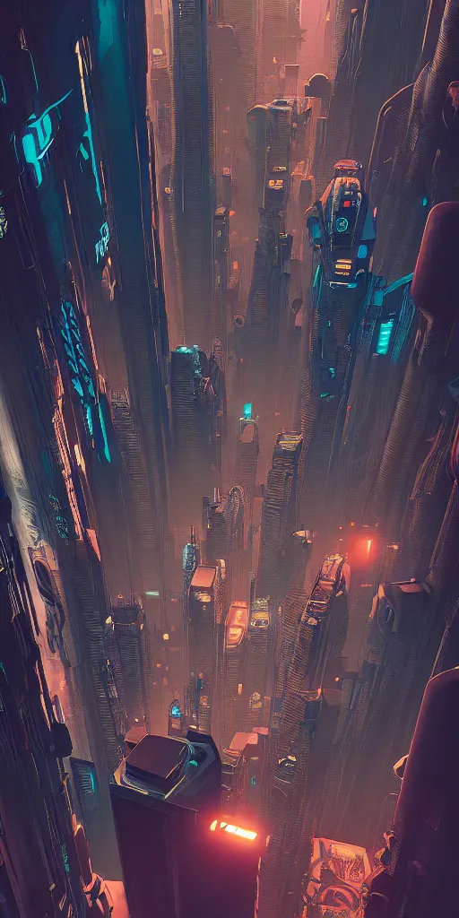 Prompt: cyberpunk cityscape :: James Guilleard, beeple ,laurie greasley, dan mcpharlin :: ornate, dynamic, particulate, rich colors, intricate, elegant, highly detailed, centered, artstation, smooth, sharp focus, octane render, 3d