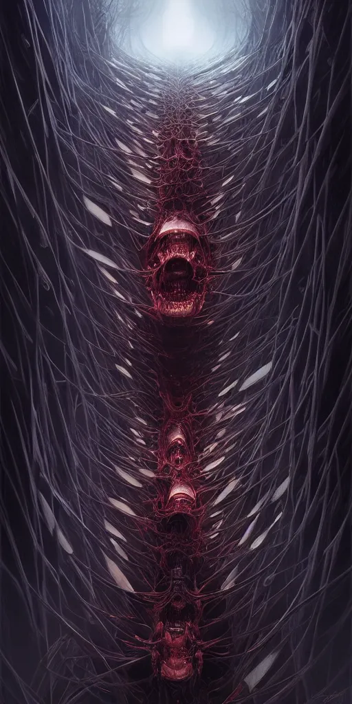 Prompt: the chemical brothers - eve of destruction, professional concept art portrait of a terrifying! mechanical predatory! fractal! species in a dark room by artgerm and greg rutkowski. an intricate, elegant, highly detailed digital painting, concept art, smooth, sharp focus, illustration, in the style of cam sykes.