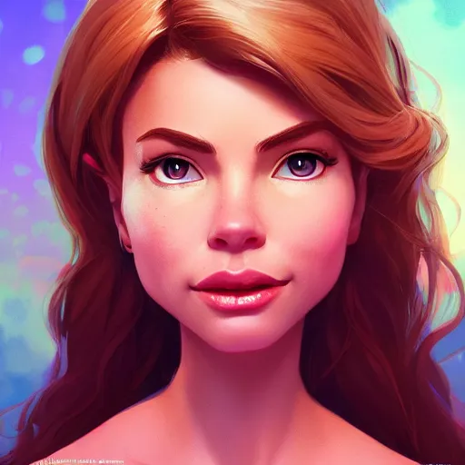 Prompt: Portrait of Sofia Vergara, mattepainting concept Blizzard pixar maya engine on stylized background splash comics global illumination lighting artstation lois van baarle, ilya kuvshinov, rossdraws