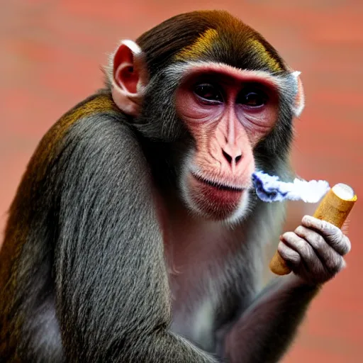 Image similar to monkey smoking a joint
