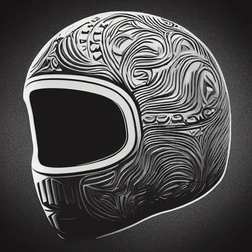 Prompt: “ futuristic helmet, sci fi, bikes, matte black, highly detailed, intricate embossed designs, realistic ”