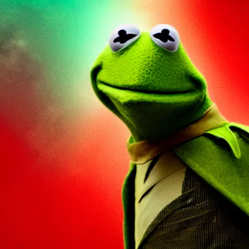 Prompt: Kermit the frog as John wick in John wick 4k hd movie still realistic render symmetric gritty trailer