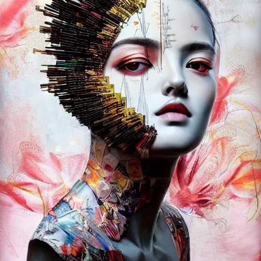 Image similar to A beautiful sculpture by Sandra Chevrier and Zhang Jingna, intuitive, 50mm