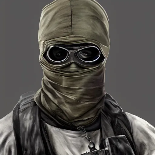 Prompt: Masked Terrorist from Counter-Strike as a GTA character, by Sandra Pelser, highly detailed, hyperrealism, excellent composition, cinematic concept art, dramatic lighting, trending on ArtStation