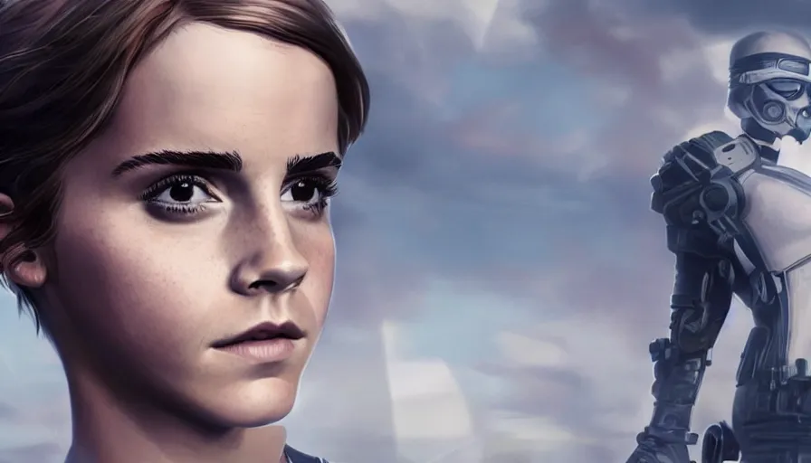 Prompt: Emma Watson is Captain Carter, hyperdetailed, artstation, cgsociety, 8k