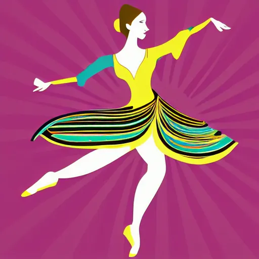 Image similar to a vector illustration of a beautiful woman dancing