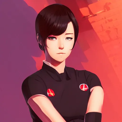 Prompt: Nakamura Aya like a fire superhero by Ilya kuvshinov and Krenz cushart, pixel art, character portrait