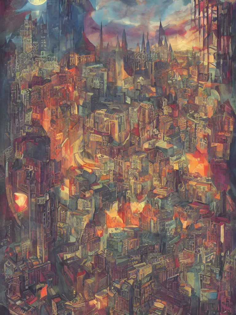 Image similar to demons dream of sleeping in a beautiful city, jack butler, chris gwaltney, dominic besner, surreal