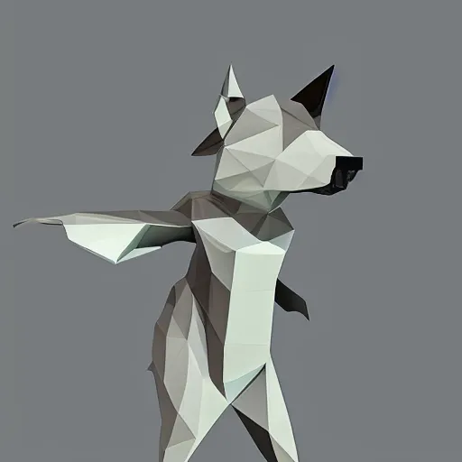 Prompt: Playstation 1 PS1 low poly graphics portrait of furry anthro anthropomorphic wolf head animal person fursona wearing clothes in a futuristic foggy low-poly city alleway