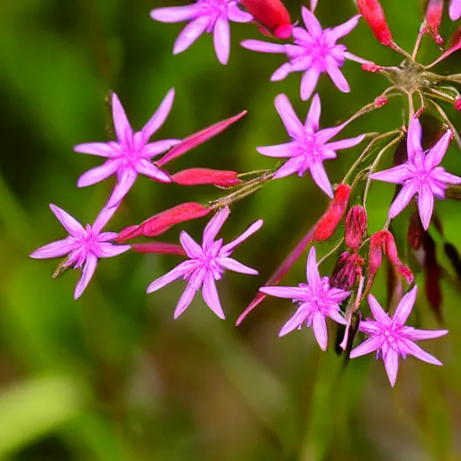 Image similar to a macro shot of willowherb flowers