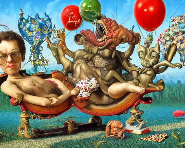 Image similar to robert williams todd schorr mark ryden highly detailed 3 - d environment octane render