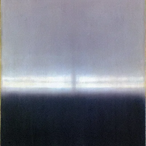 Image similar to the abstract painting'arctic void ', by caspar david friedrich!!!, by rothko!!!