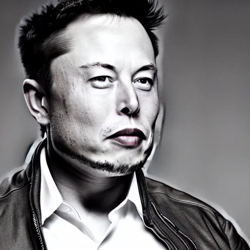 Prompt: Elon Musk as a Gigachad, black and white photo, dramatic, high quality